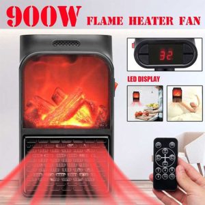 900W Portable Electric Flame Heater