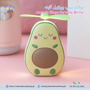 Portable Avocado Shape Makeup Mirror With Fan